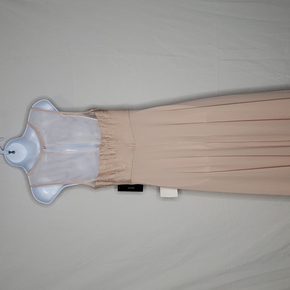 Lulu's Forever Kind of Love Blush Lace Maxi Dress Size L Wedding Guest Feminine - Picture 10 of 15